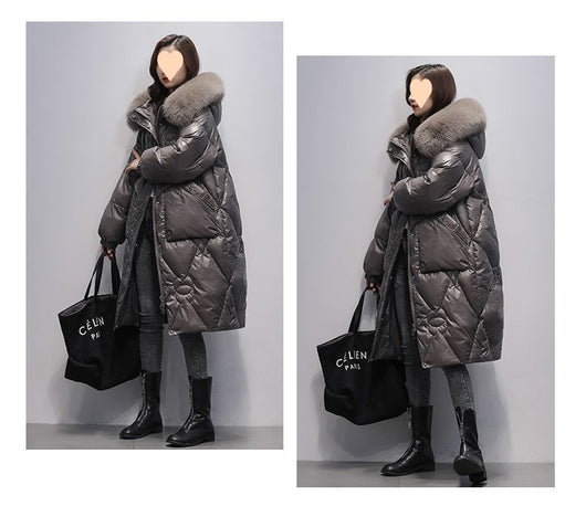 Chaqueta Acolchada Oversized con Capucha y Cuello de Piel - Tallas Grandes - Image 14