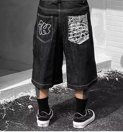 Shorts de Mezclilla Holgados para Hombre - Estilo Costa Oeste Estadounidense - Image 8
