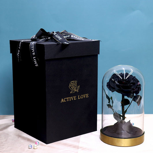 Caja de Regalo Flor Eterna con Base Metálica y Cubierta de Vidrio - Image 11