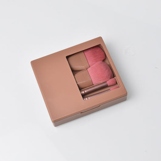 Juego de Brochas de Maquillaje de Viaje con Espejo y Cerdas Suaves - Image 5