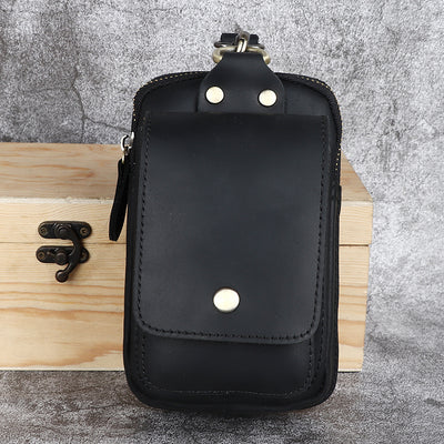 Bolsa de Cintura en Cuero Crazy Horse - Cartera Funcional para Hombre - Image 6