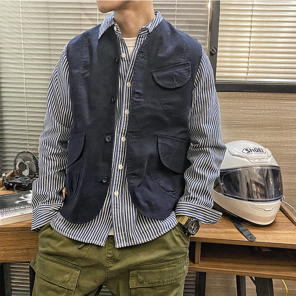 Chaleco de Trabajo Retro Casual para Hombre