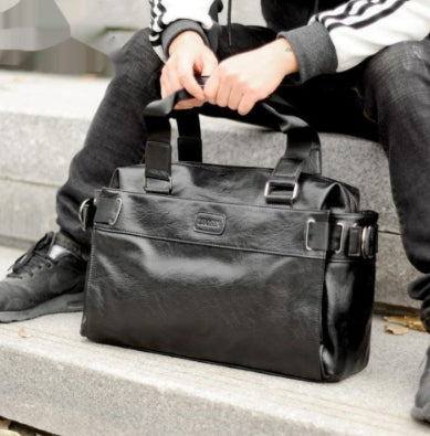 Bolso de Cuero para Hombre - Maletín Casual de Gran Capacidad para Viajes - Image 12