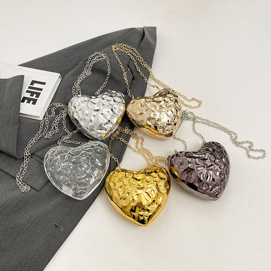 Bolso Bandolera Acrílico con Diseño de Corazón Meteorito Brillante - Image 3