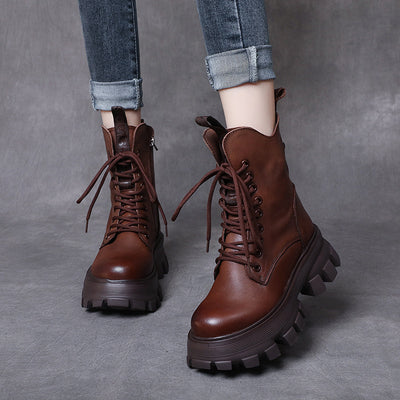 Botas Martin Plataforma Ligera con Espuma de Cuero - Comodidad Todo el Día - Image 8