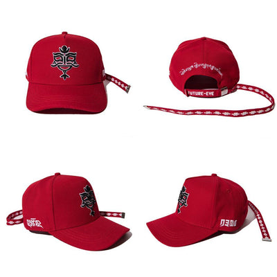 Gorra de Ala Curvada Estilo Retro Máscara de Ópera Tibetana - Image 2