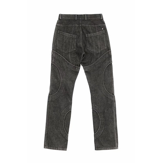 Pantalones Vaqueros Rectos Desgastados con Parches Efecto Vintage - Image 5