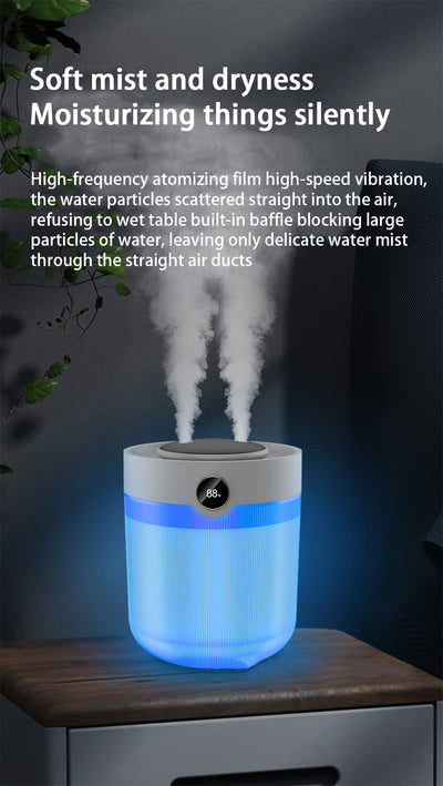 Humidificador Digital 2L con Pantalla LED y Doble Nebulización USB Silencioso - Image 9