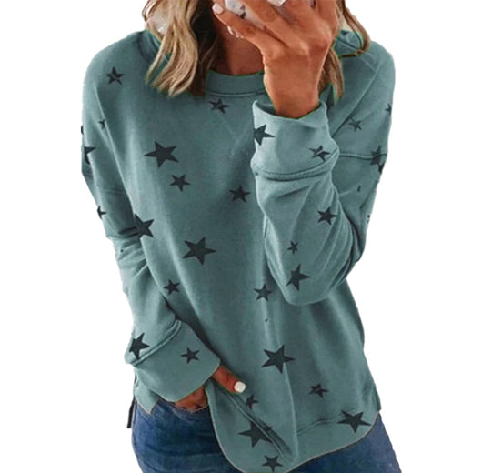Blusa Estampado Estrellas con Costuras Decorativas para Mujer - Image 8