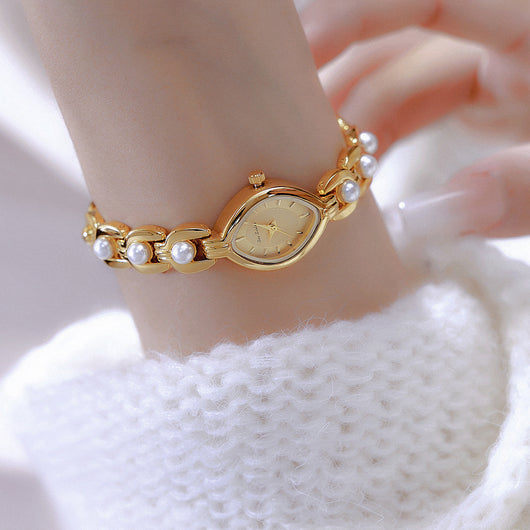 Reloj Elegante para Mujer con Perlas Simuladas - Diseño Lujo Clásico