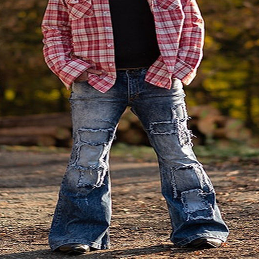 Jeans Retro Estilo Hong Kong con Parches Europeos y Americanos - Image 3