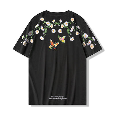 Playera Corta Estilo Chino con Mariposas de Cambio de Luz - Image 6