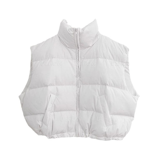Chaleco Acolchado Coreano para Mujer con Cuello Alto y Algodón - Image 5