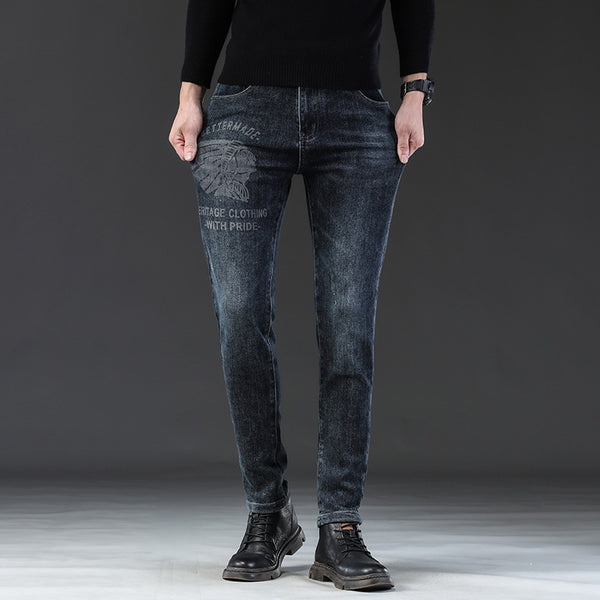 Pantalones Casuales Slim Fit con Tela Elástica para Hombre