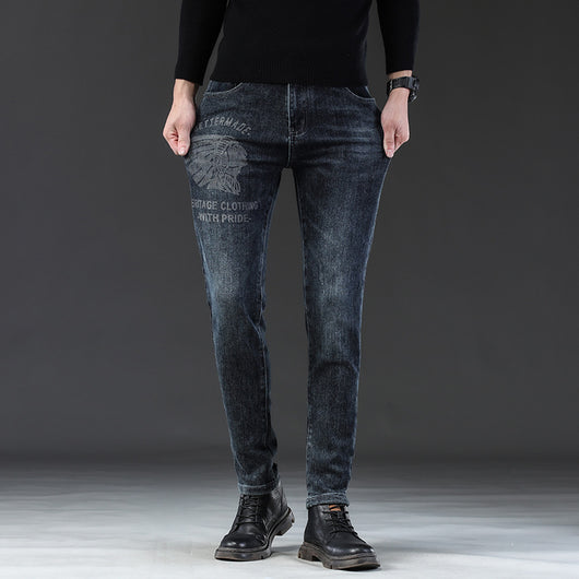 Pantalones Casuales Slim Fit con Tela Elástica para Hombre