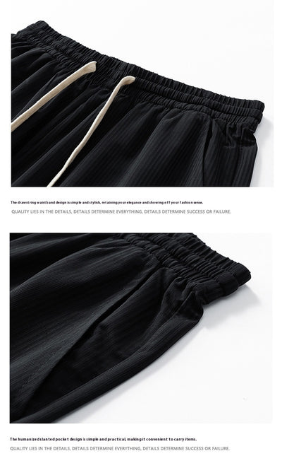 Conjunto de Pantalón y Camiseta Ice Silk para Hombre - Color Sólido - Image 14