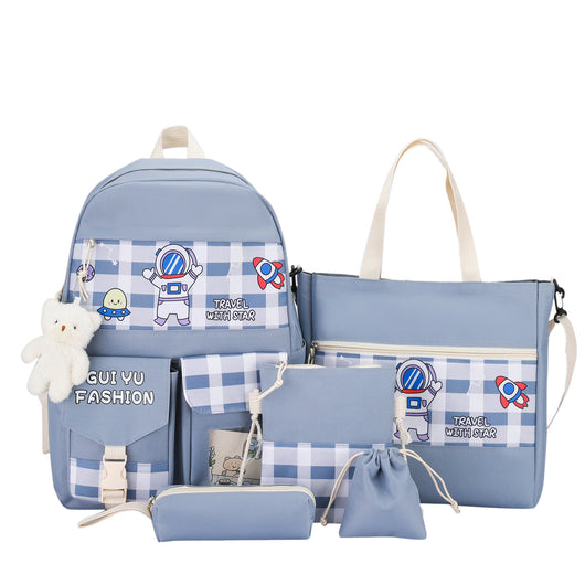 Mochila Escolar 5 en 1 de Gran Capacidad para Primaria y Secundaria - Image 3