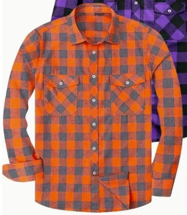 Camisa Cuadriculada Holgada de Polar para Hombre - Image 12