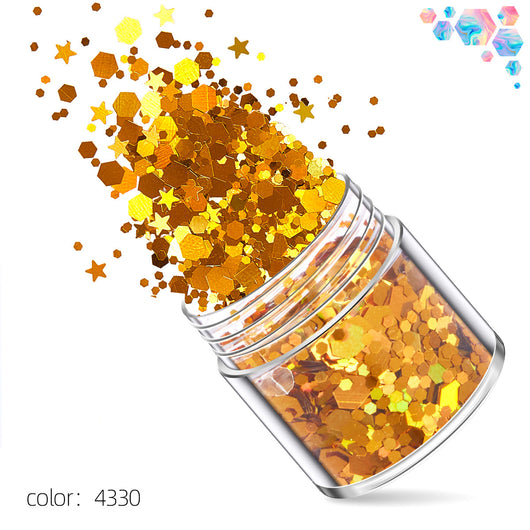 Lentejuelas Láser Pentágono para Uñas - Brillos de Joyería Profesional - Image 15