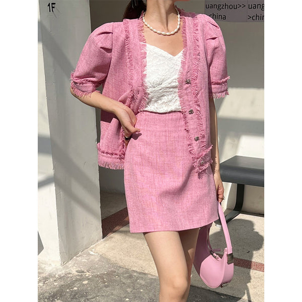 Conjunto de Dos Piezas: Blazer Perfumado y Culottes de Temperamento - Image 3