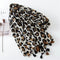 Pañuelo Dual Estampado Leopardo en Algodón, Lino y Seda