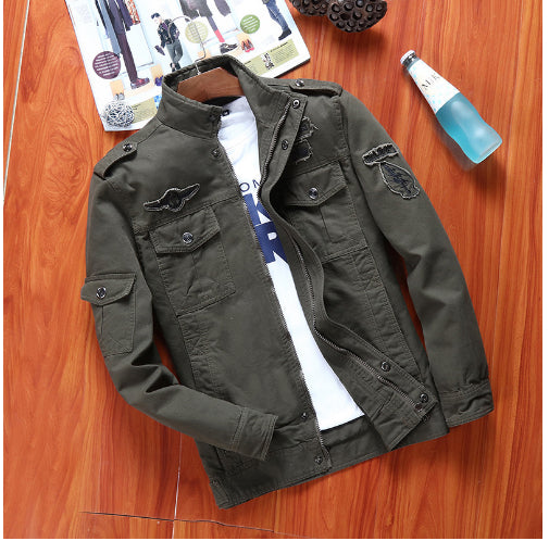 Chaqueta Cargo Militar Hombre Talla Grande Casual - Image 8
