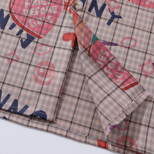 Camisa Casual de Cuadros Love Letter para Hombre - Image 4