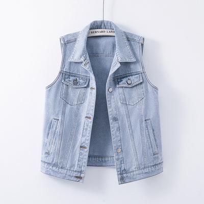Chaleco Denim Suelto sin Mangas para Mujer - Prenda Versátil
