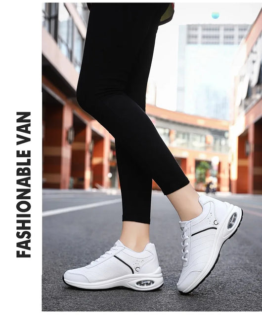 Zapatillas Deportivas para Mujer de Cuero con Suela Gruesa y Transpirabilidad - Image 18