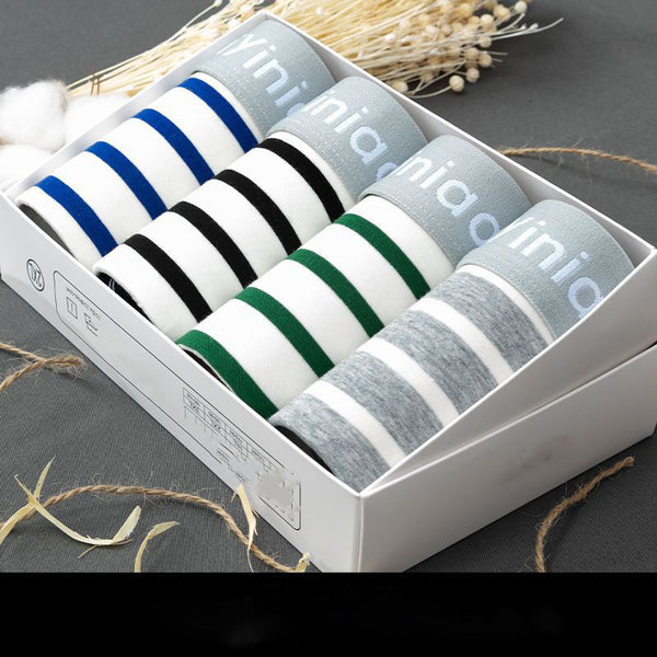 Pack de 4 Bóxers de Algodón para Hombre - Diseños a Rayas y Estampados