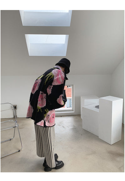 Suéter Tejido Retro Jacquard Largo Invierno - Estilo Relajado - Image 23