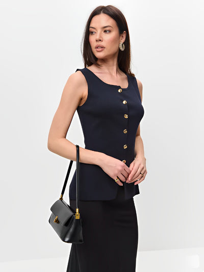 Chaleco Tejido Slim Fit con Hebilla Metálica - Image 22