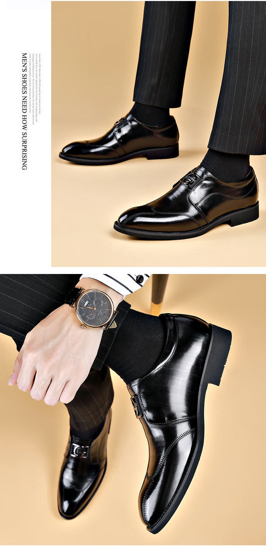 Zapatos de Cuero Elegantes con Bordado - Slip-on Puntiagudo para Hombre - Image 30