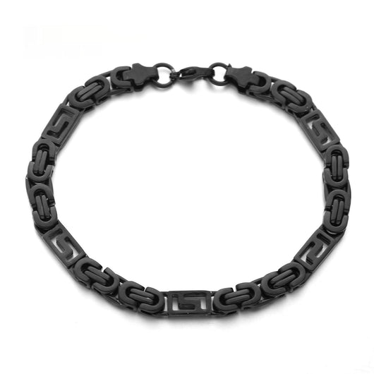 Pulsera de Acero Inoxidable y Titanio Tejida a Mano para Hombre - Image 4