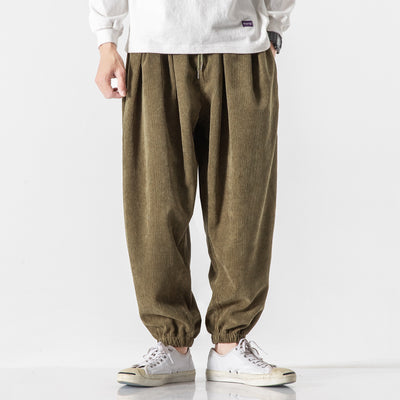 Pantalones Harem de Pana Suelta Talla Grande para Hombre - Image 18