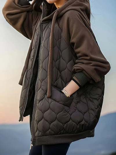Abrigo Acolchado Talla Grande con Capucha y Costuras Reforzadas - Image 13
