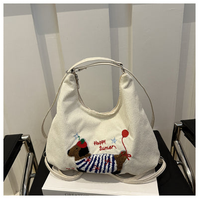 Bolso Tote Retro de Gran Capacidad para Mujer - Bolsa Casual de Hombro - Image 12