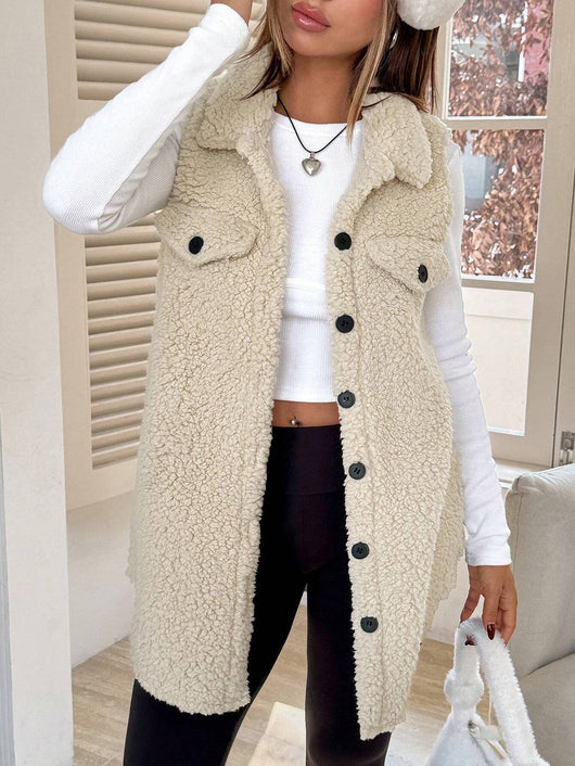 Chaleco Cardigan de Botones Abiertos en Felpa Premium - Image 29