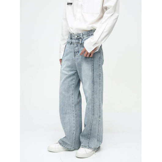 Jeans Retro Casual Americano con Efecto Desgastado - Image 4
