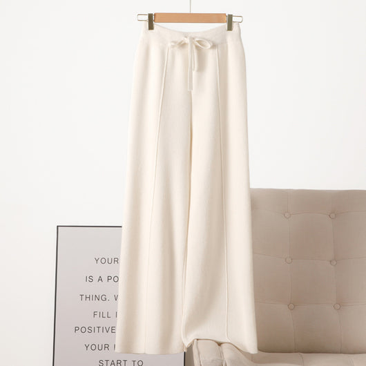 Pantalones de Lana Gruesa Cintura Alta con Caída Elegante - Image 6