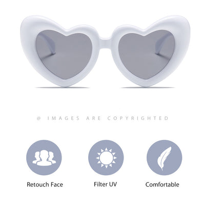 Gafas de Sol Forma de Corazón Marco Grueso Amor - Image 4