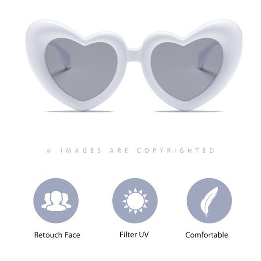 Gafas de Sol Forma de Corazón Marco Grueso Amor - Image 4