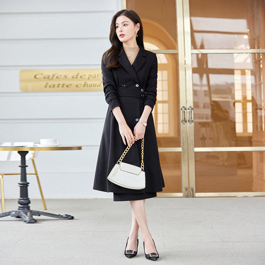 Conjunto Elegante de Abrigo y Falda Larga para Mujer - Image 7