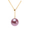 Women's Fashion Freshwater Pearl Necklace Morado 11to12mm