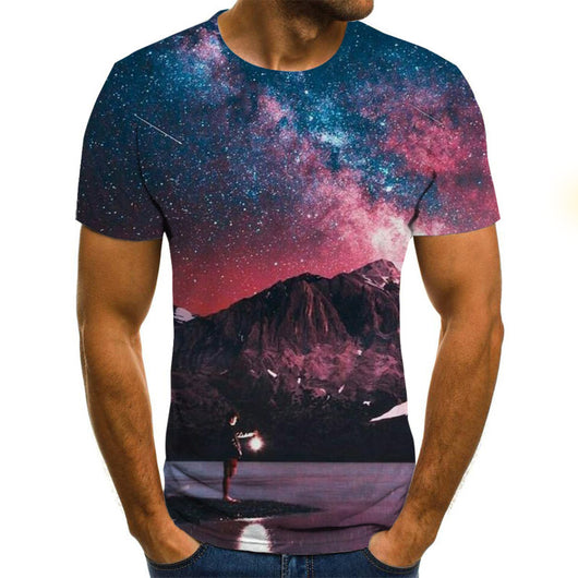 Camiseta Hombre Estampado Digital 3D Manga Corta - Image 2