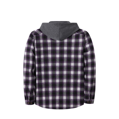 Chaqueta Hoodie Cuadriculada Moderna para Hombre - Image 20