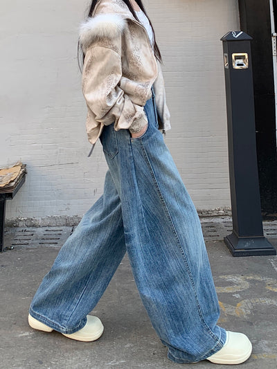 Jeans Machete Desgastados Lavados para Mujer Corte Holgado Tendencia - Image 10