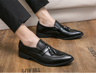 Zapatos de Cuero Casual Elegante con Borlas - Estilo Británico para Hombre - Image 19