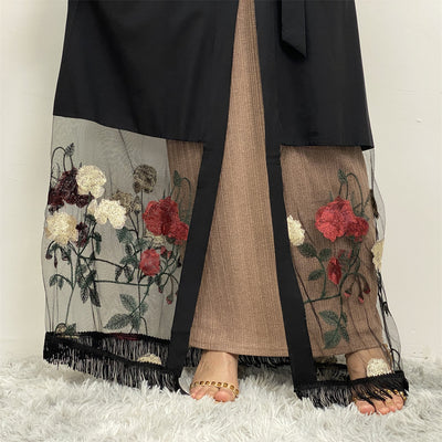 Cardigan Bata de Patchwork con Bordado Elegante - Image 8