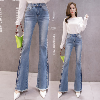 Pantalones Vaqueros Talle Alto Efecto Adelgazante con Bordados y Abalorios - Image 7